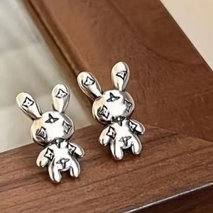 Silver Rabbit Clover Lux Earrings NEW